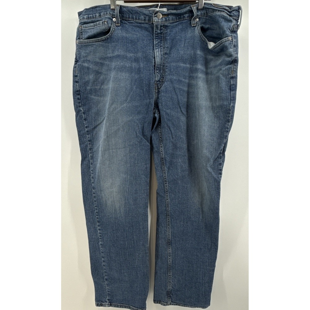 Men's Levis Strauss Signature Blue Jeans Loose Straight Fit Actual Sz 44x32